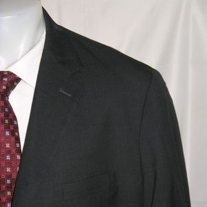 Michael Hopkins Bespoke Solid Gray Zegna Fabric Two Button Suit 46L